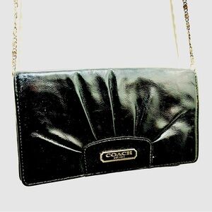 Coach convertible clutch crossbody envelope purse bag, minimalist classic